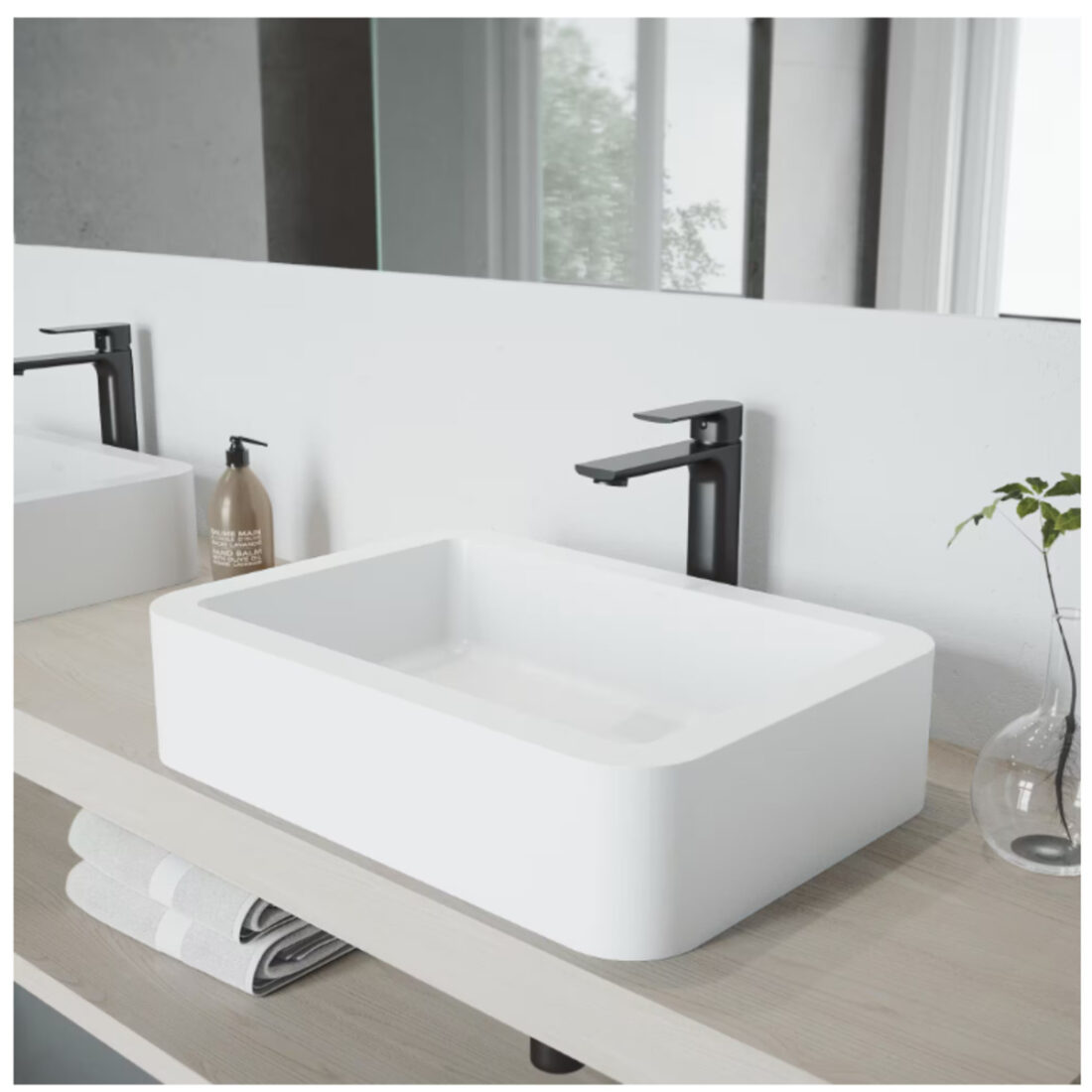 Norfolk Single Handle Single-Hole Bathroom Vessel Faucet in Matte Black